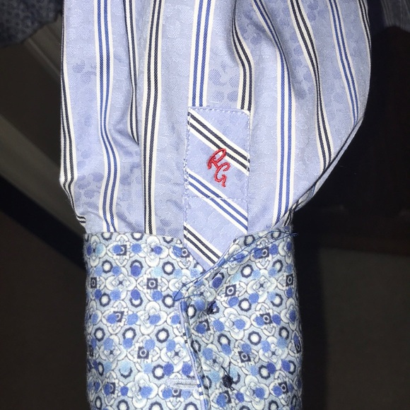 Robert Graham Dress Shirt Burton Down Striped - Picture 2 of 8